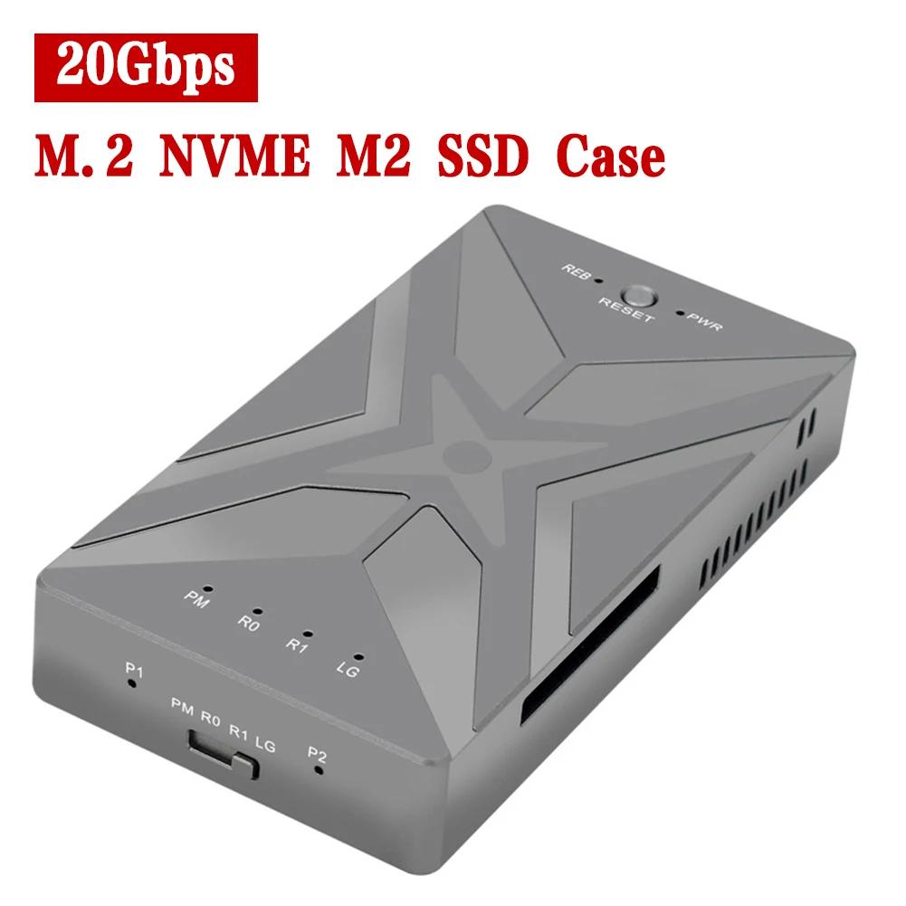 ũž USB 3.2    ϵ ̺ ̽, RAID M.2 NVME M2 SSD CŸ, 2  ˷̴ ձ, 20Gbps ϵ ̺ Ŭ